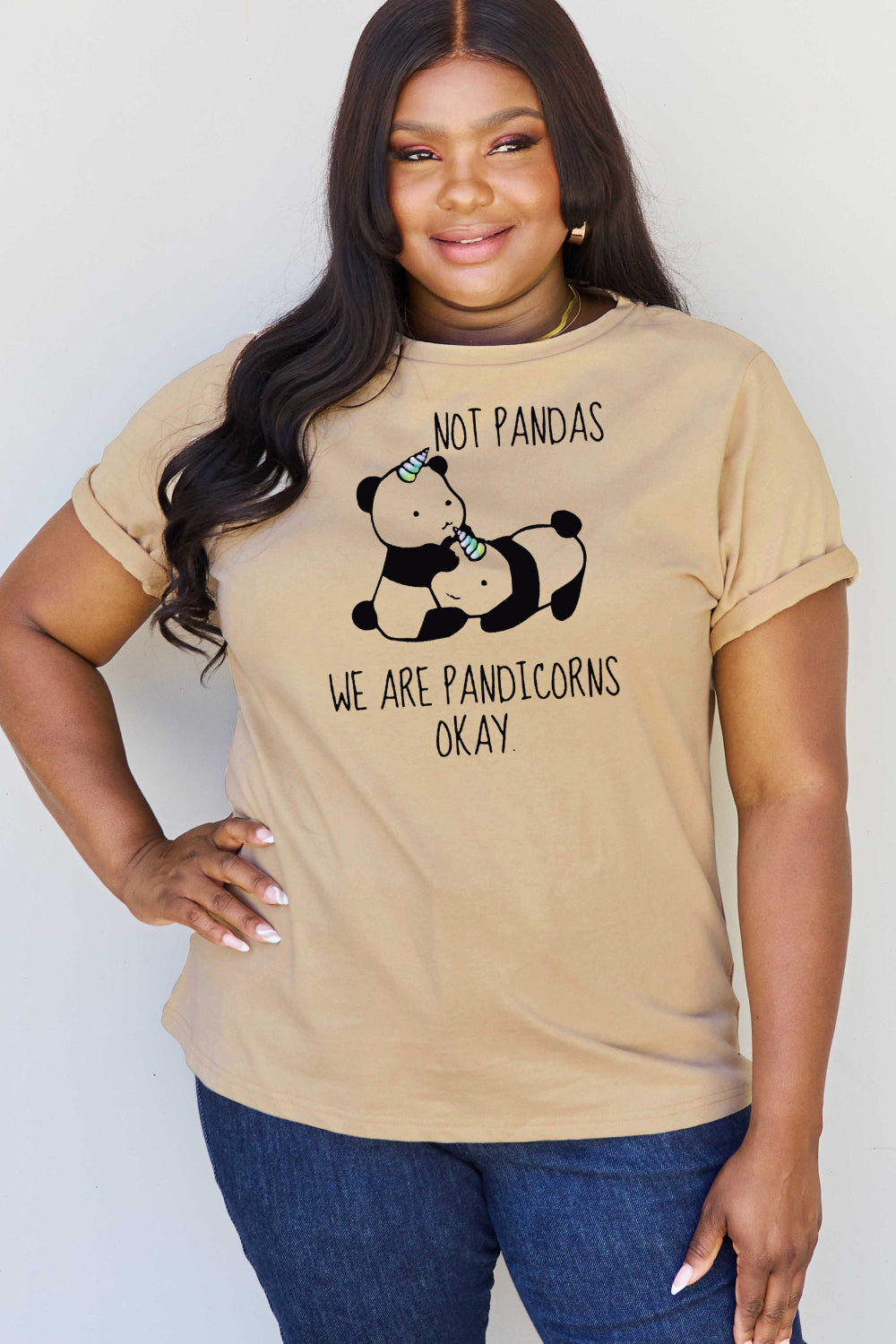 Simply Love Full Size Pandicorn Graphic Cotton T-Shirt