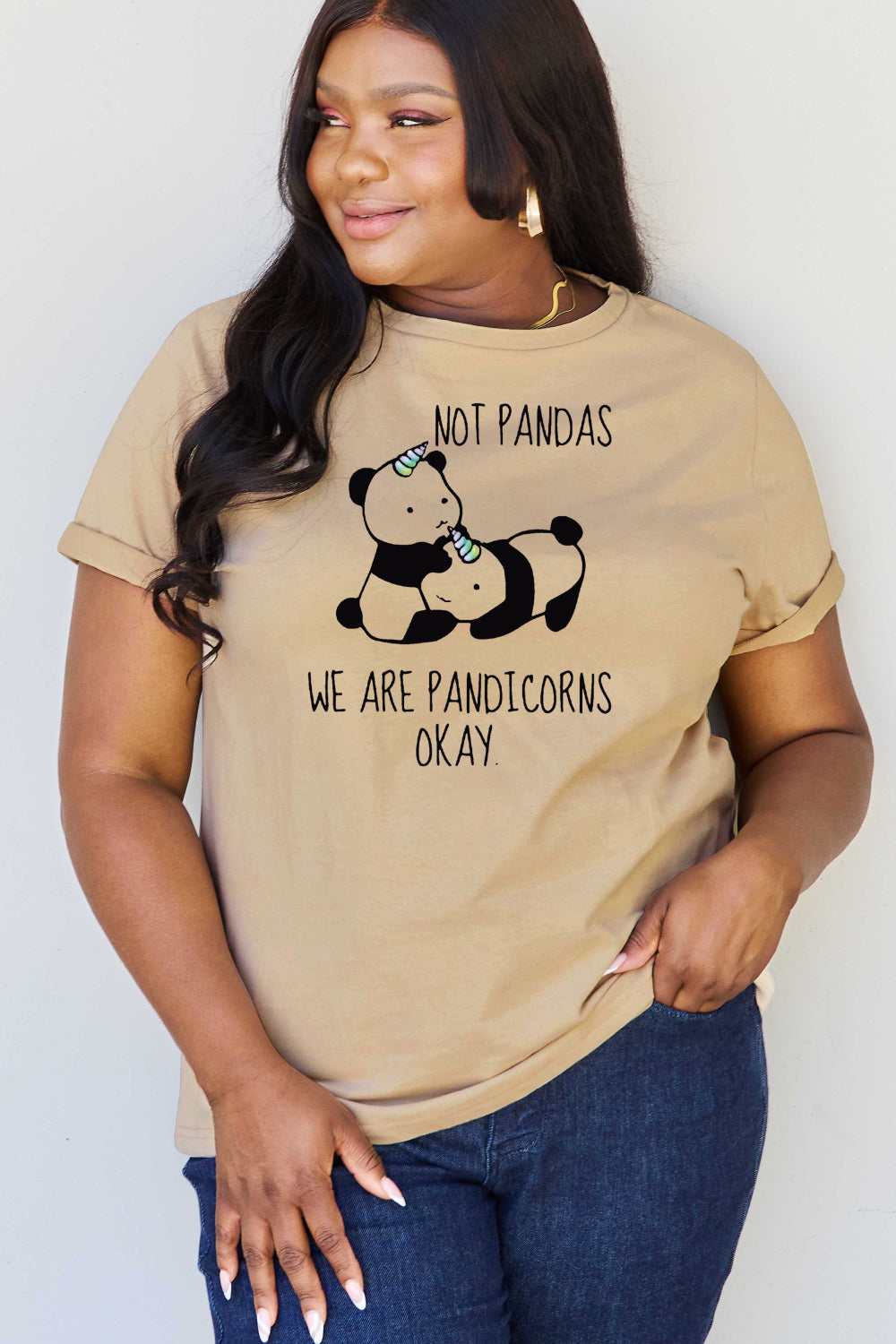 Simply Love Full Size Pandicorn Graphic Cotton T-Shirt