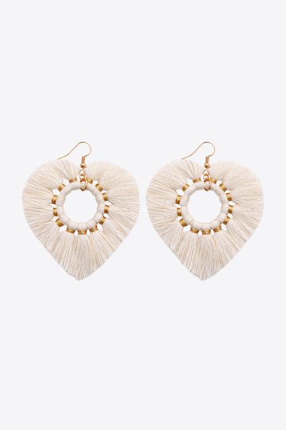 Random 4-Pair Fringe Heart Dangle Earrings