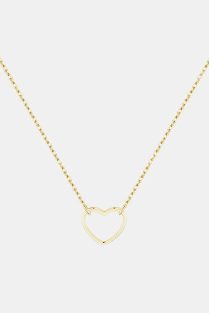 925 Sterling Silver Heart Shape Pendant Necklace