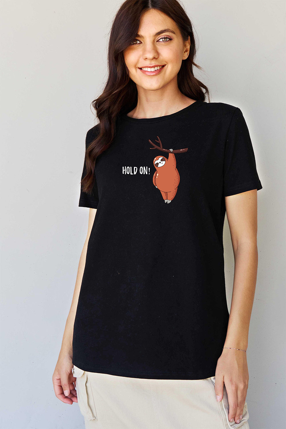 Simply Love Full Size HOLD ON Graphic T-Shirt