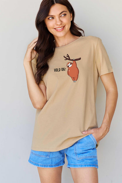 Simply Love Full Size HOLD ON Graphic T-Shirt