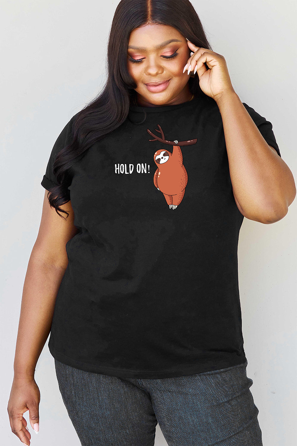 Simply Love Full Size HOLD ON Graphic T-Shirt