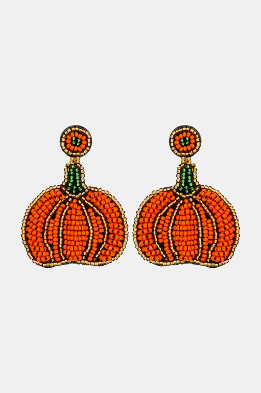 Beads Detail Pumpkin Shape Dangle Earring