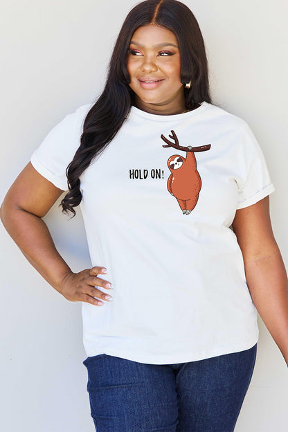 Simply Love Full Size HOLD ON Graphic T-Shirt