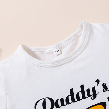Kids DADDY'S COOL BUDDY Graphic Tee and Printed Shorts Set