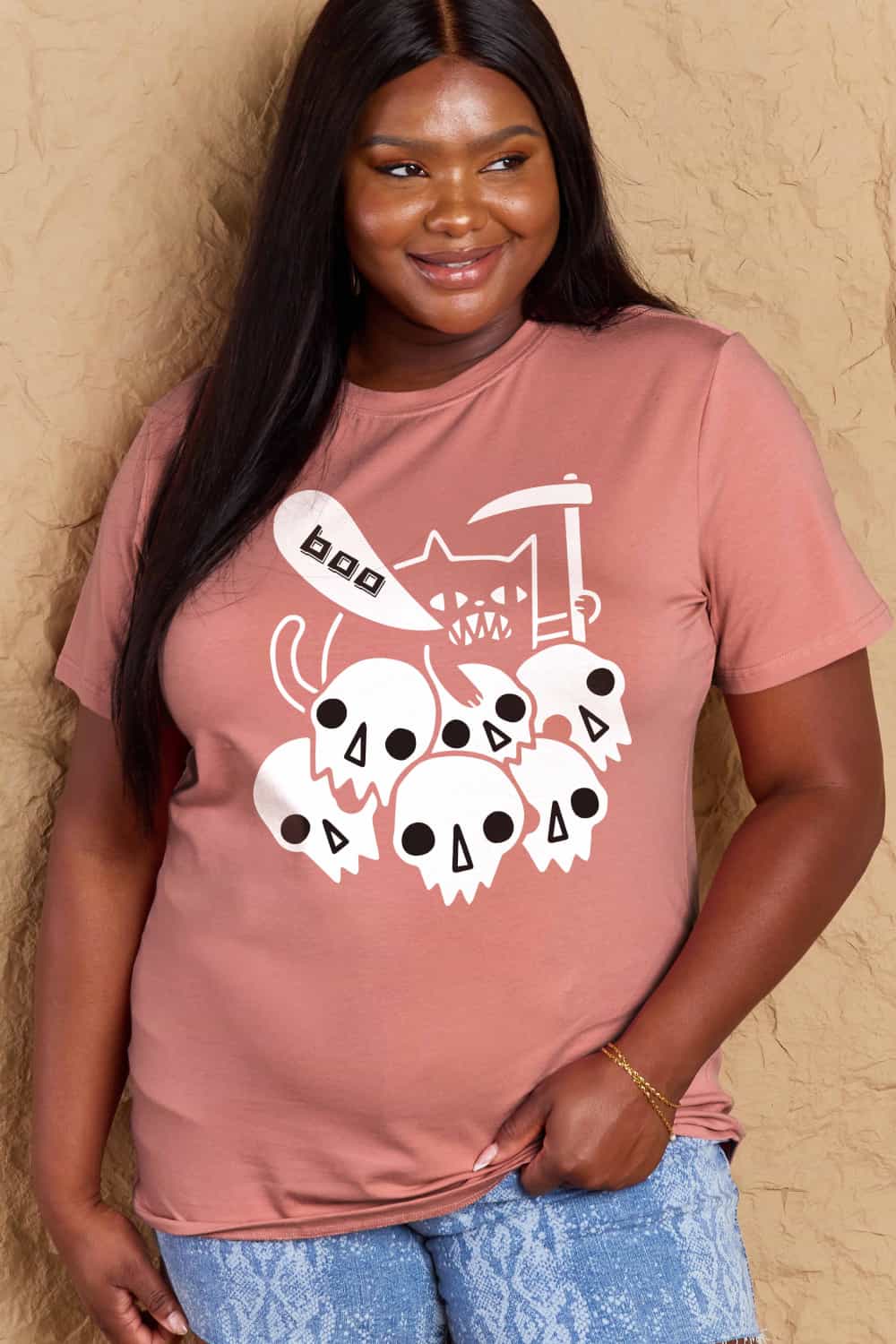 Simply Love Full Size Graphic BOO Cotton T-Shirt